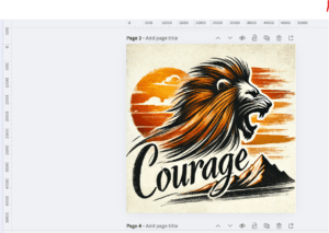 courage tshirt design