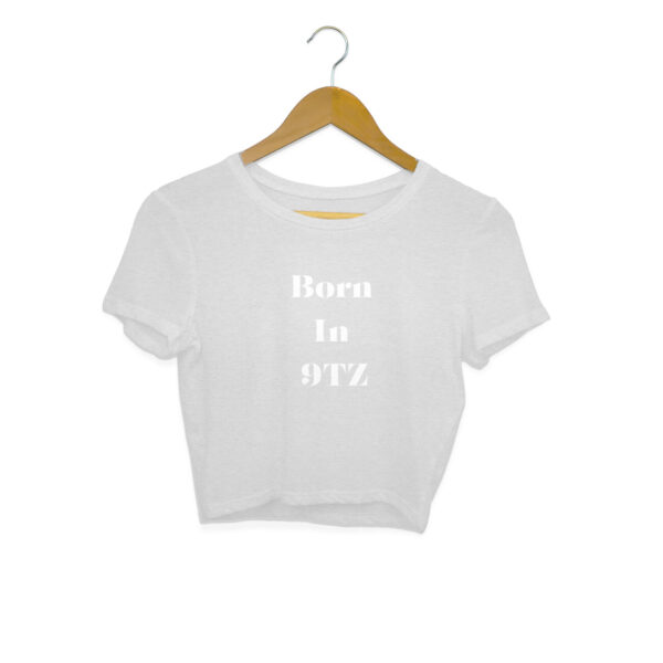 Born in 90's Crop Top for Women in Black - Image 13