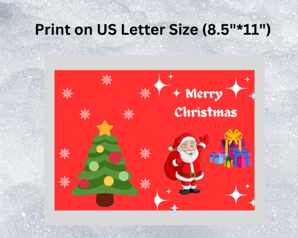 Printable Christmas Greeting (5"*7"inches) - Image 2