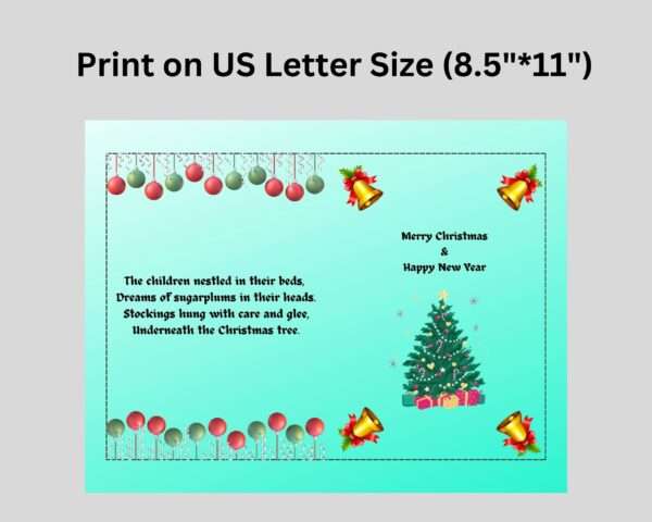 Printable Christmas Greeting Card (5"7") - Image 2