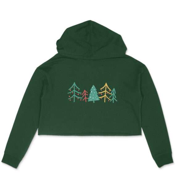 Christmas Trees Crop Hoodie For Women - Image 5