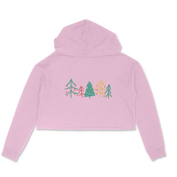 Christmas Trees Crop Hoodie For Women - Image 7