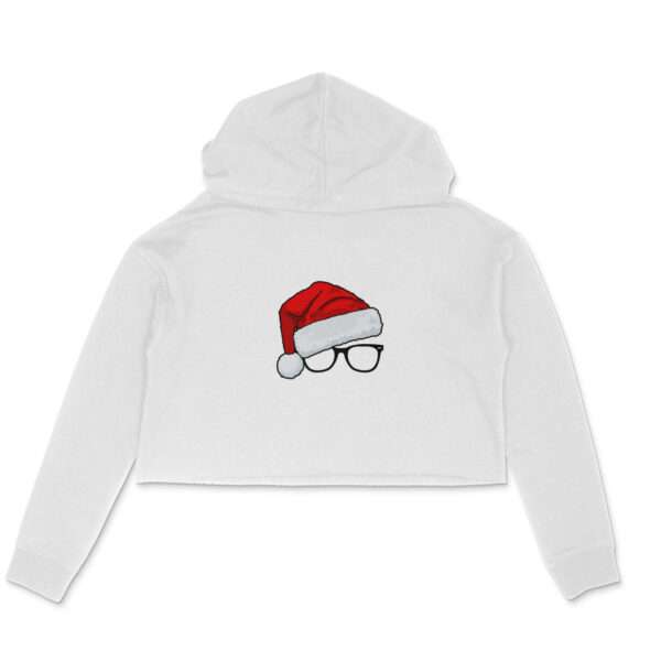 Christmas Cap Crop Hoodie For Women