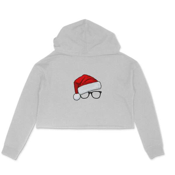 Christmas Cap Crop Hoodie For Women - Image 3