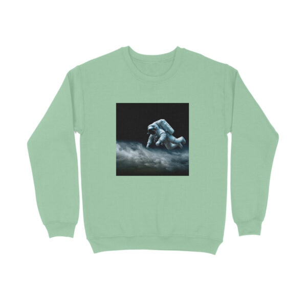 Flying In Space Green Sweatshirt For Men