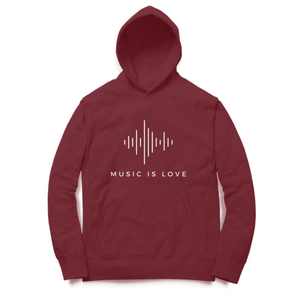 Music Is Love Hoodie For Men - Image 2