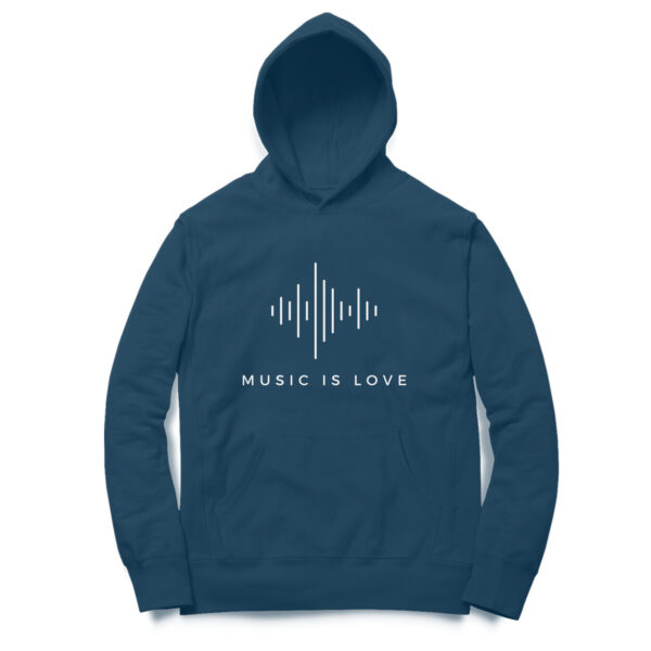 Music Is Love Hoodie For Men - Image 3