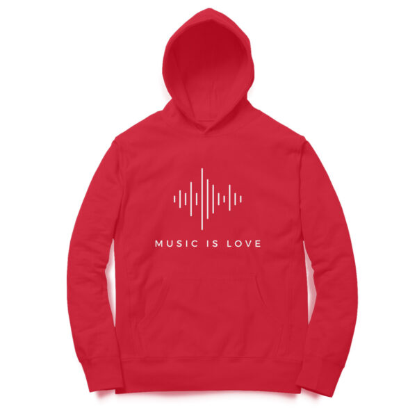 Music Is Love Hoodie For Men - Image 5