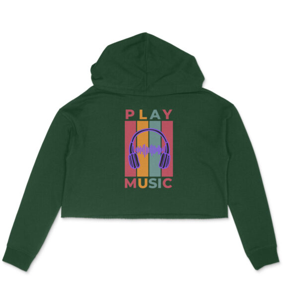Play Music Crop Hoodie For Women - Image 3