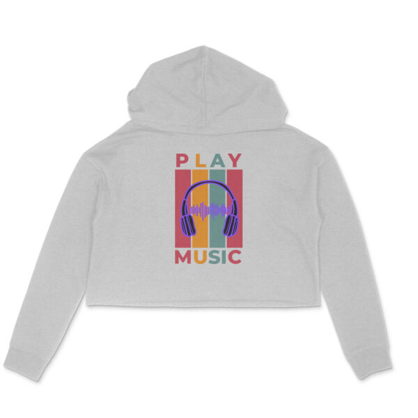 Play Music Crop Hoodie For Women - Image 4
