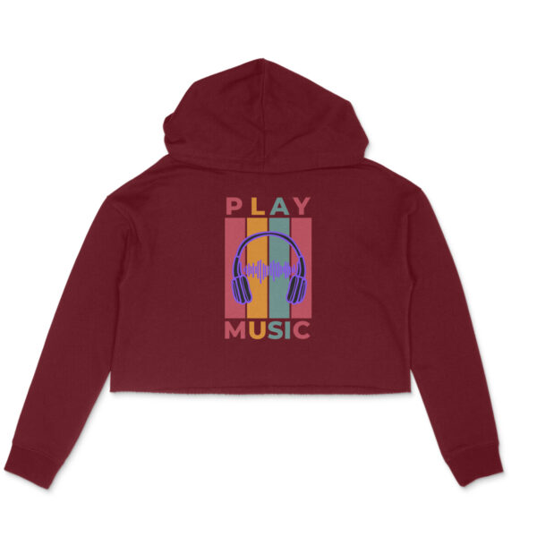 Play Music Crop Hoodie For Women - Image 5