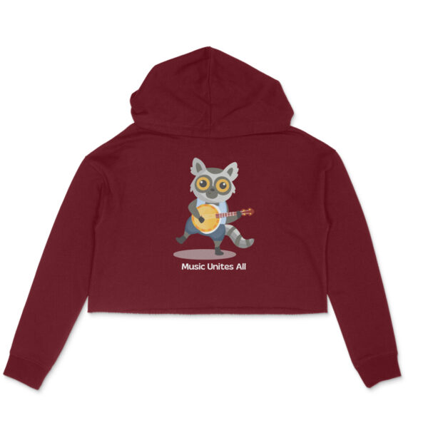 Music Unites All Crop Hoodie For Women - Image 2