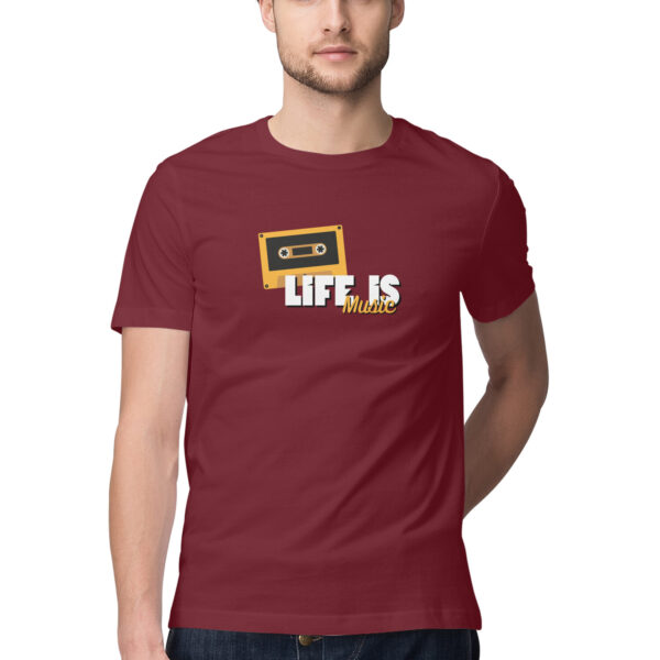 Life is Music Round Neck T-shirt For Men