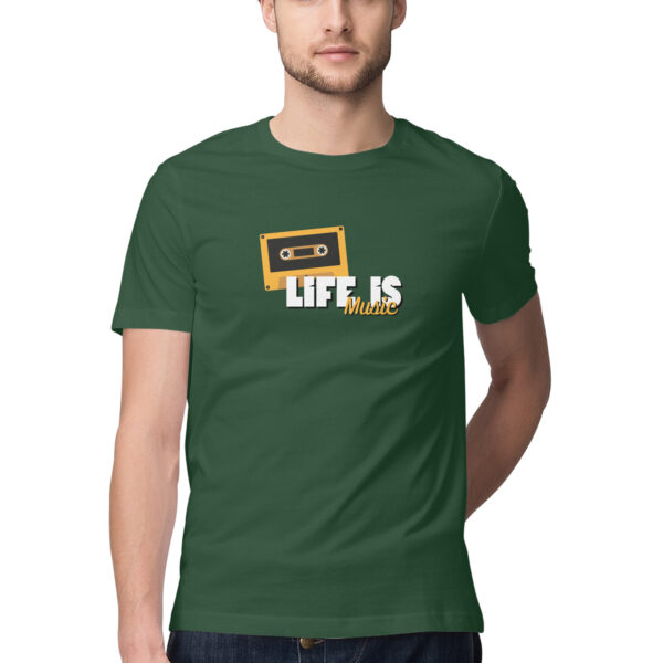 Life is Music Round Neck T-shirt For Men - Image 3