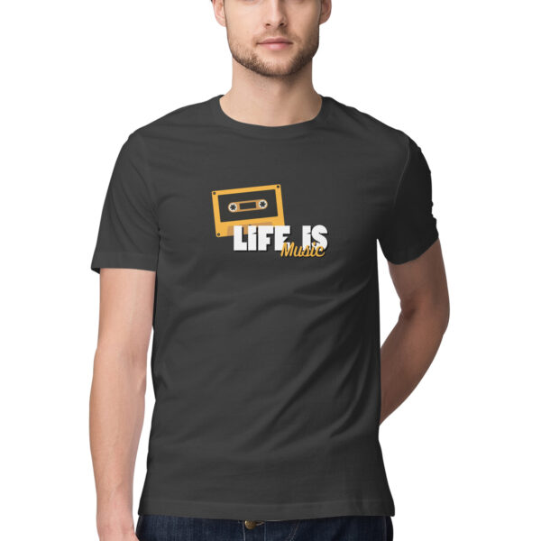 Life is Music Round Neck T-shirt For Men - Image 7