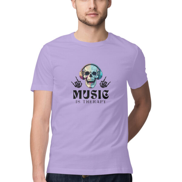 Music is Therapy Round Neck T-shirt For Men - Image 3