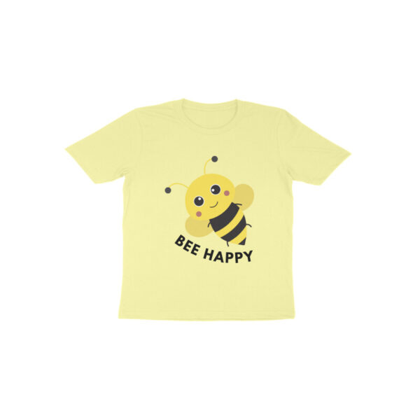 Bee Happy Round Neck T-shirt For Kids