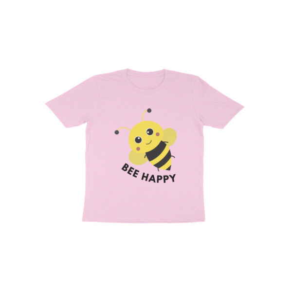 Bee Happy Round Neck T-shirt For Kids - Image 5
