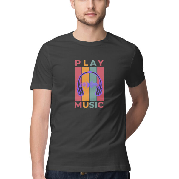 Play Music Round Neck Tshirt For Men