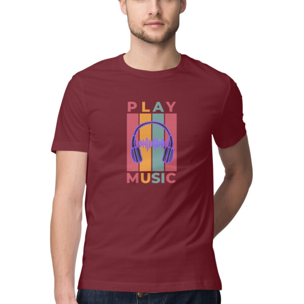 Play Music Round Neck Tshirt For Men - Image 7