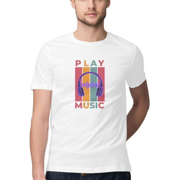 Play Music Round Neck Tshirt For Men - Image 13