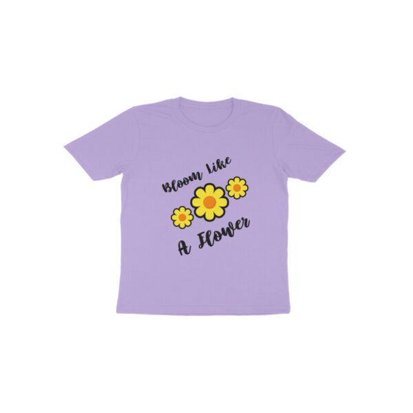 Flower Round Neck T-shirt For Girl - Image 3