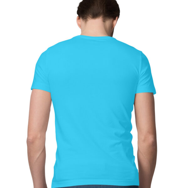 Plain Sky Blue Tshirt For Men - Image 2