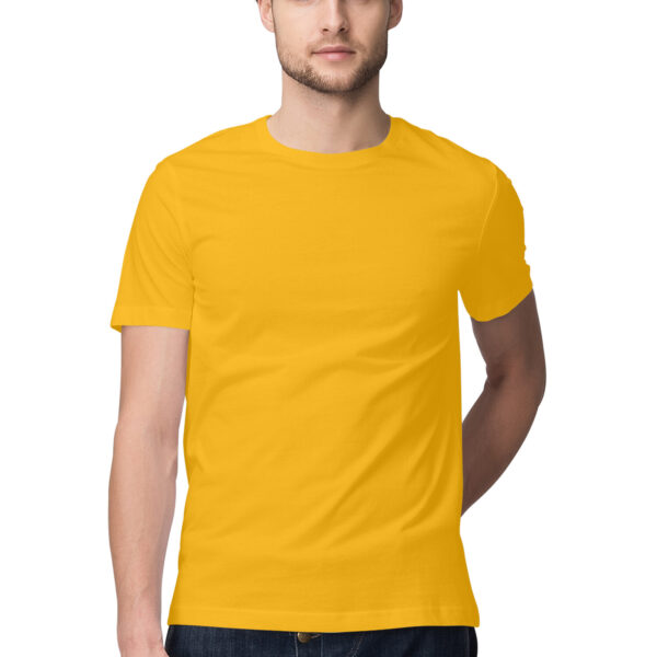 Plain Golden Yellow Tshirt For Men