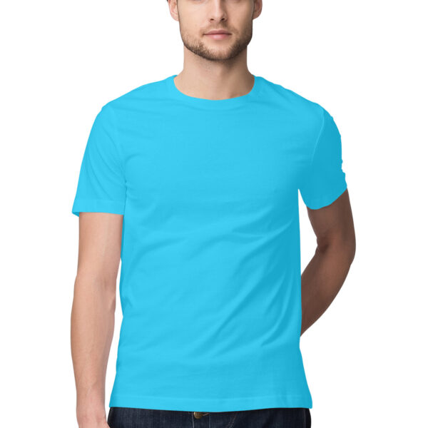 Plain Sky Blue Tshirt For Men