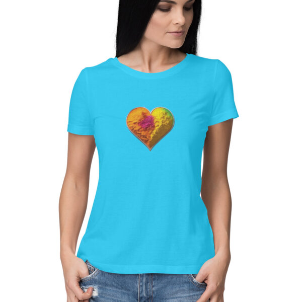 Holi Heart Tshirt For Women - Image 3