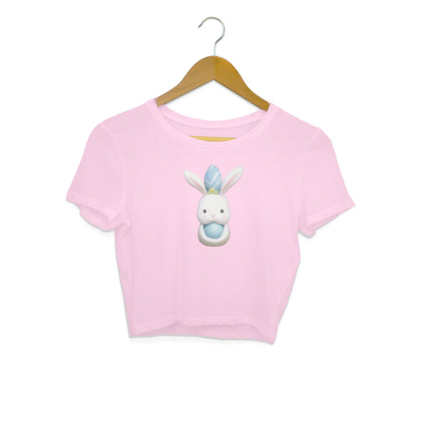 Bunny With Easter Egg Crop Top For Women - Image 7