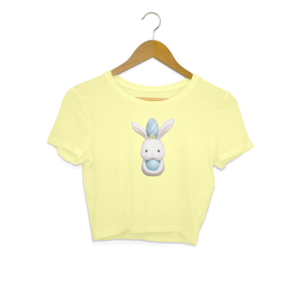Bunny With Easter Egg Crop Top For Women