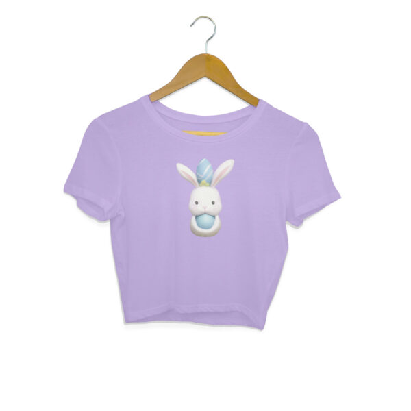 Bunny With Easter Egg Crop Top For Women - Image 9