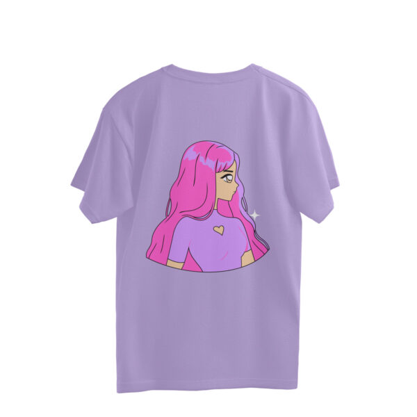 Cute Girl Graphic Printed Oversized Tshirt For Women