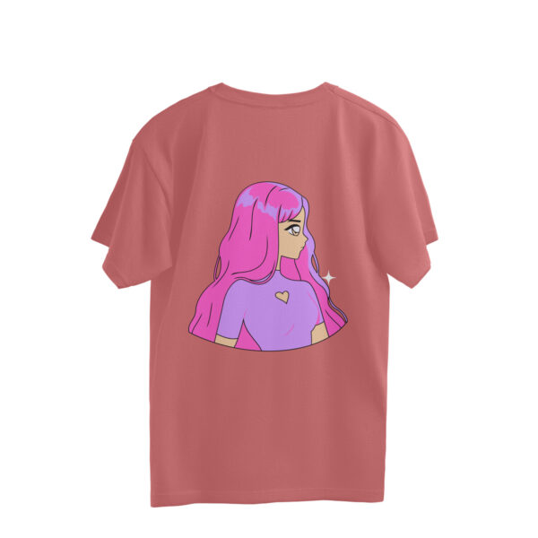 Cute Girl Graphic Printed Oversized Tshirt For Women - Image 3