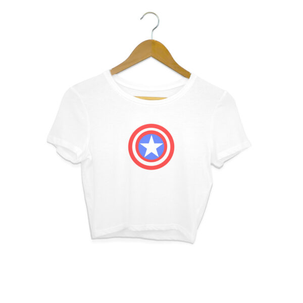 Captain America Crop Top For Women - Image 2