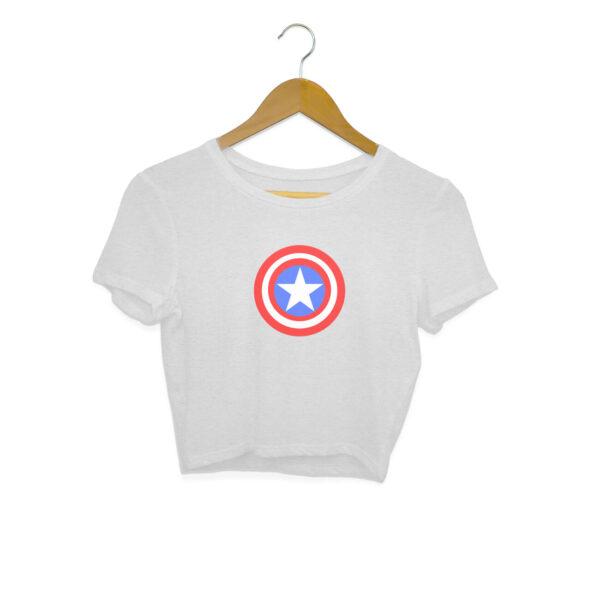 Captain America Crop Top For Women - Image 4