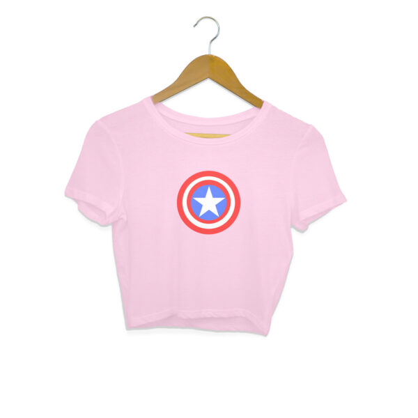 Captain America Crop Top For Women - Image 3