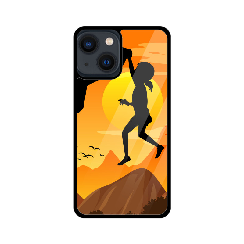 Hanging Boy iPhone Glass Back Cover
