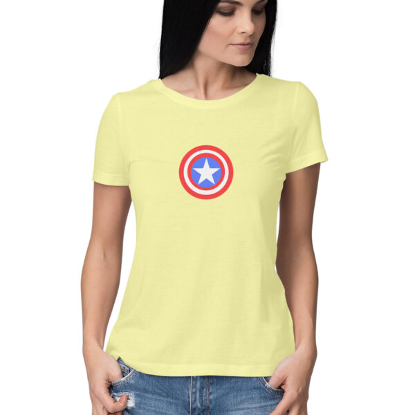 Captain America Shield Graphic Tshirt For Women