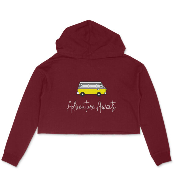 Adventure Awaits Crop Hoodie For Women - Image 2