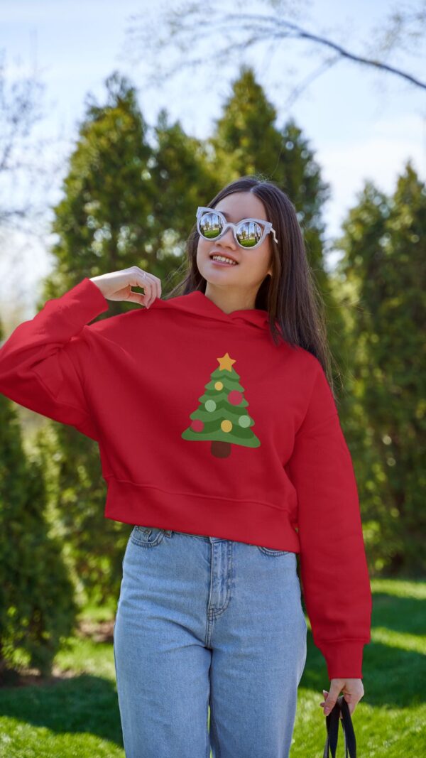 Christmas Crop Hoodie For Women