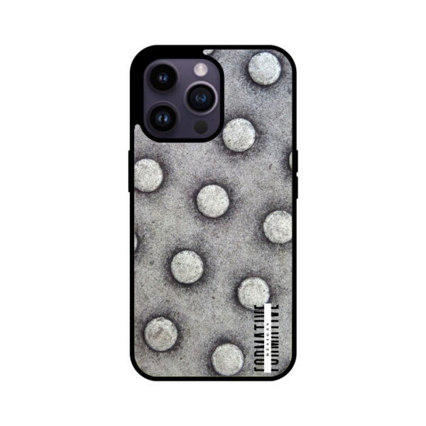 Button Pattern iPhone Glass Back Cover