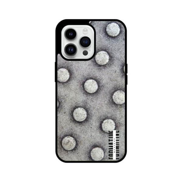 Button Pattern iPhone Glass Back Cover - Image 2