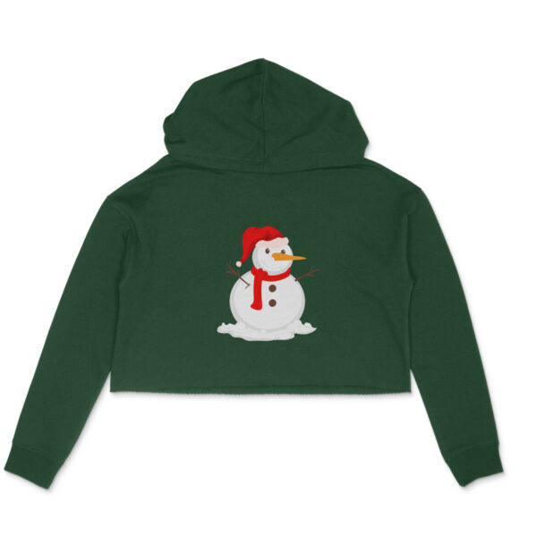 Snowman Crop Hoodie For Women - Image 3