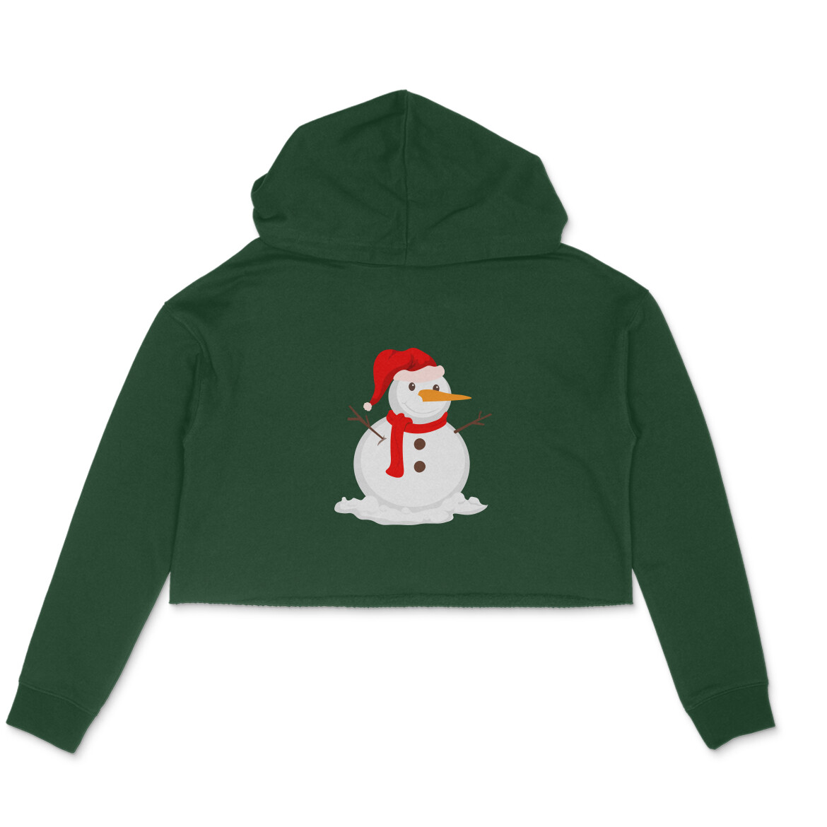 Snowman Crop Hoodie For Women - Image 3