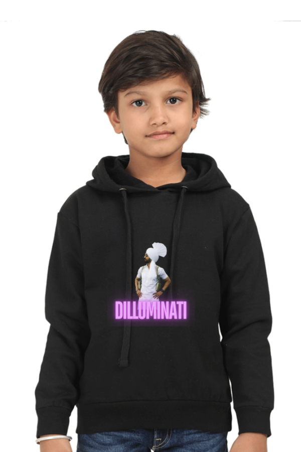 Dil-luminati edition black hoodie for boys and girls