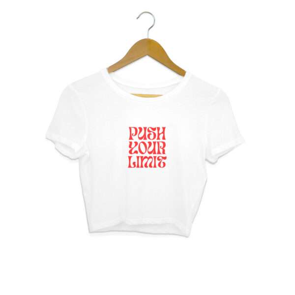 Push Your Limit Crop Top For Women - Image 2