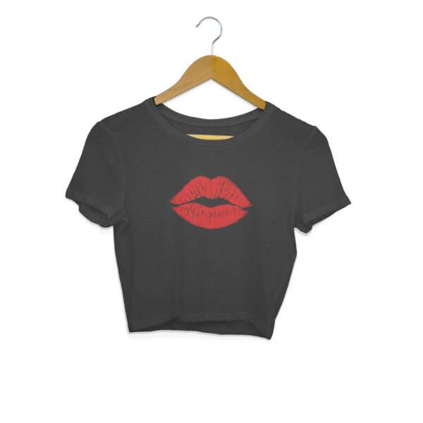 Lipstick Kiss Crop Top For Women - Image 2