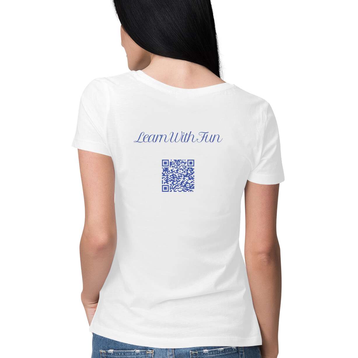 Learn With Fun White Tshirt For Women - Image 2